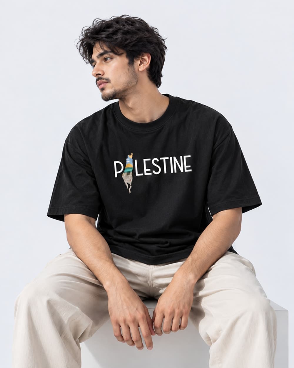 Palestine Semi Drop Shoulder T-Shirt