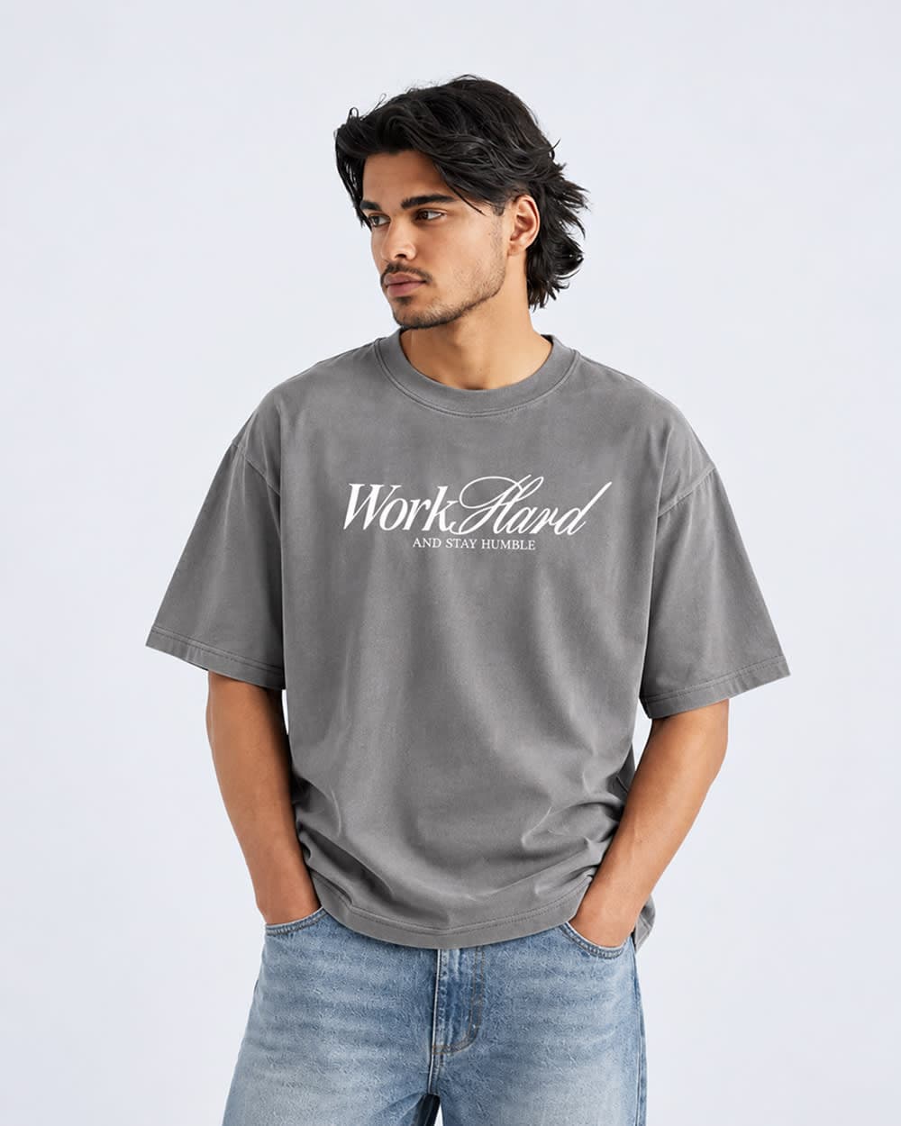 Old Money DTF Printed Semi Drop Shoulder T-Shirt